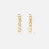 Bezel Diamond Hoops