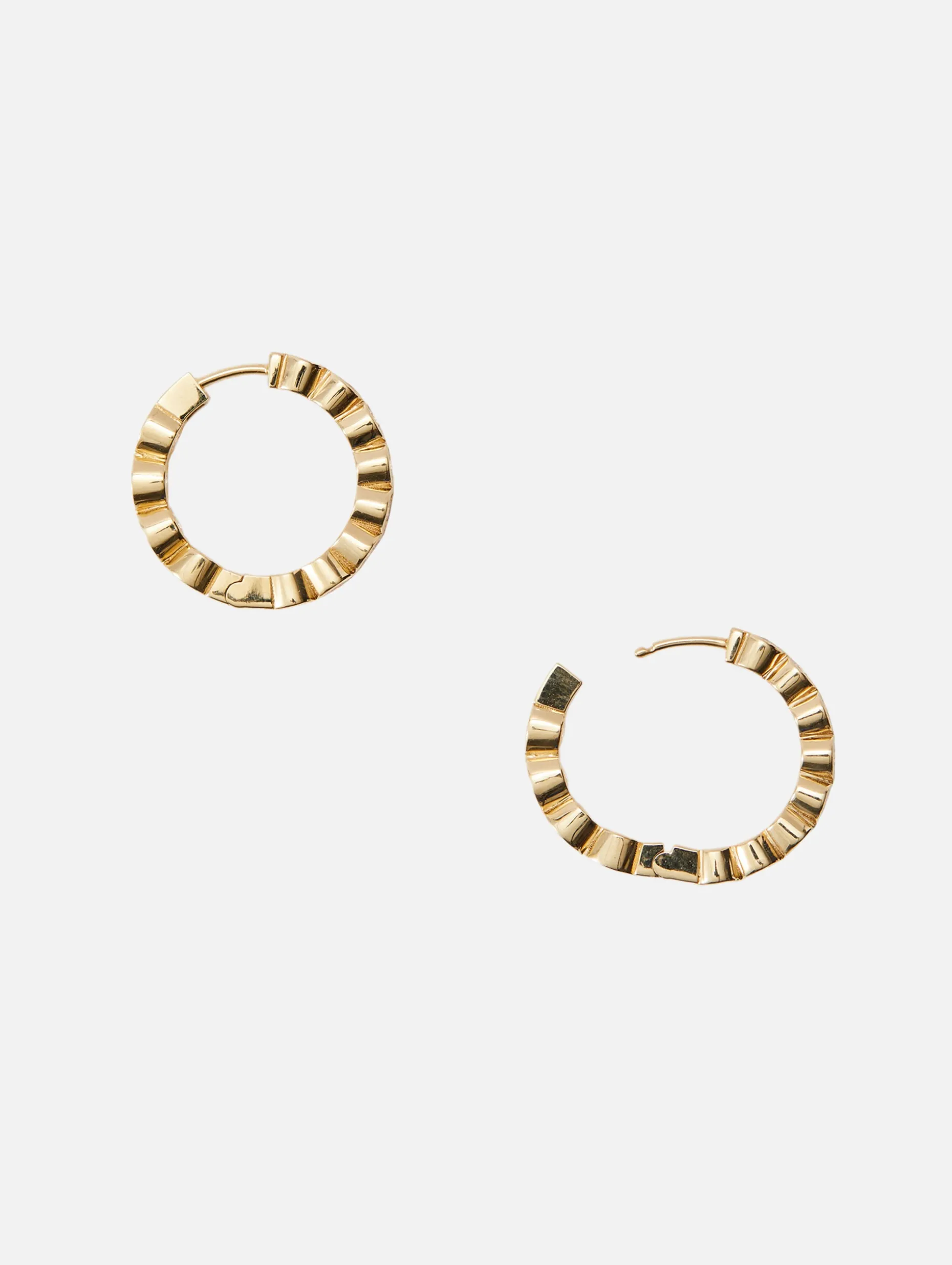 Bezel Diamond Hoops