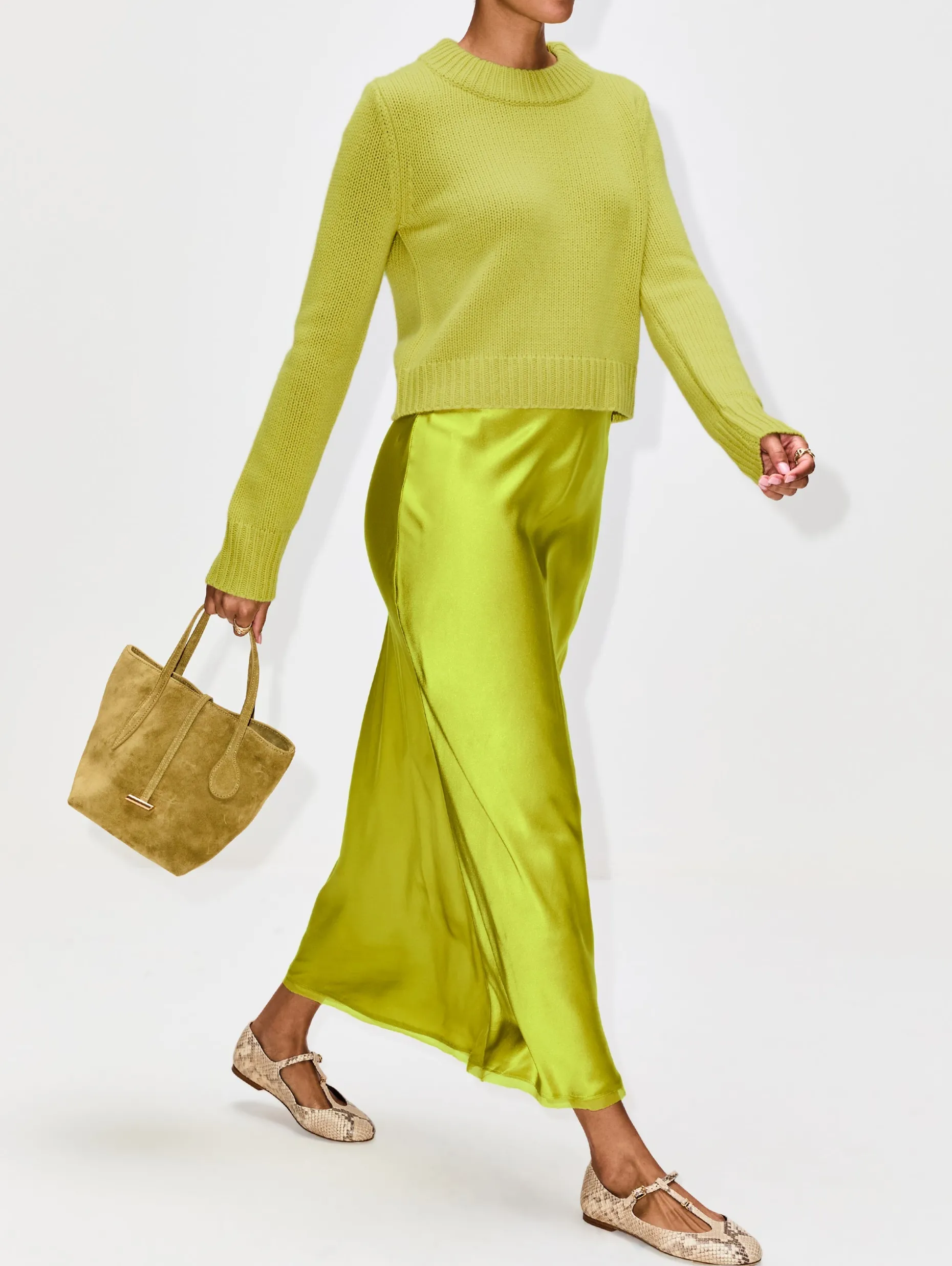 Bias Cut Silk Skirt