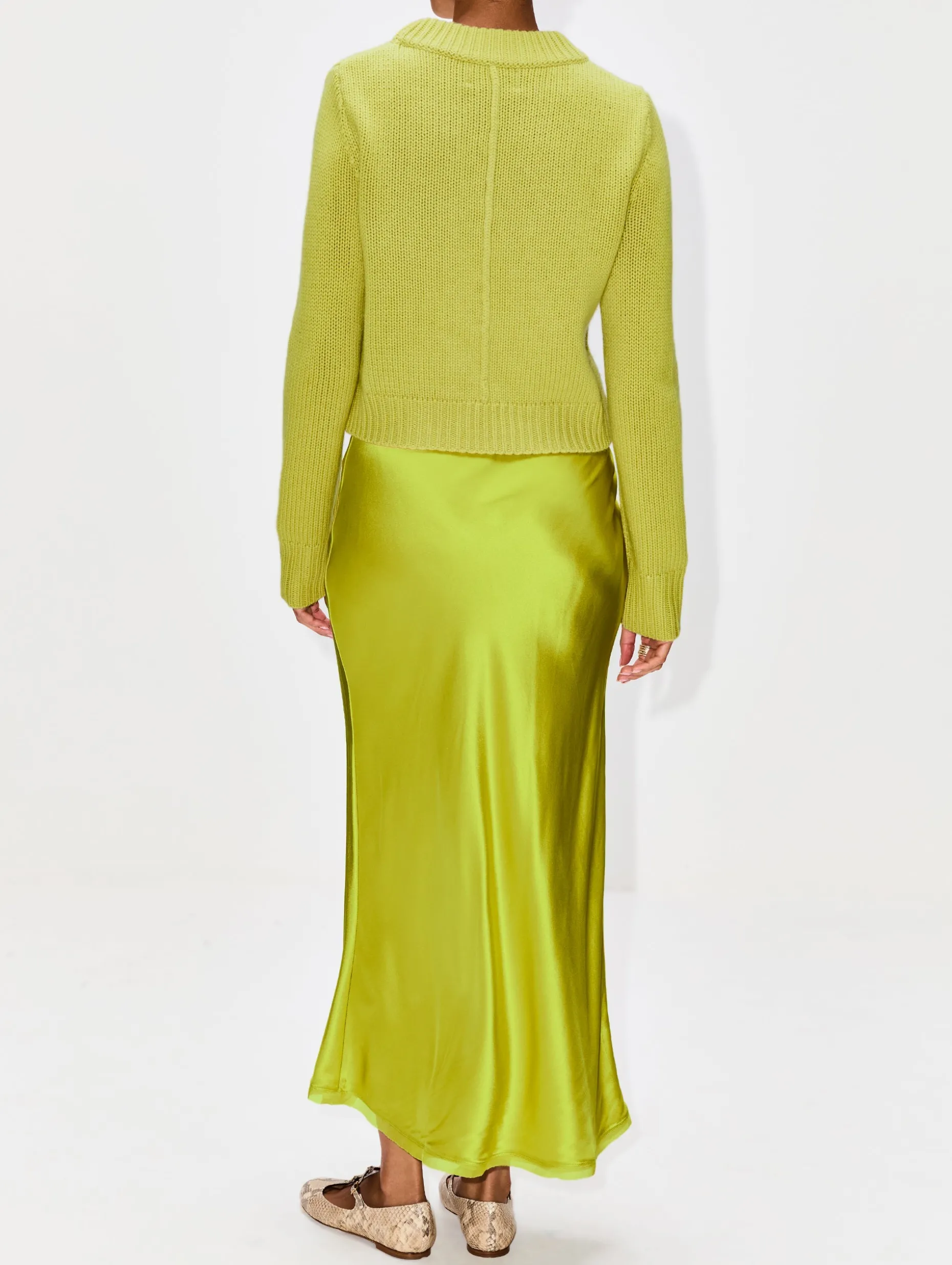 Bias Cut Silk Skirt