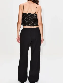Broderie Crop Cami Top