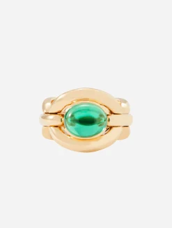 Catena Cabochon Emerald Ring