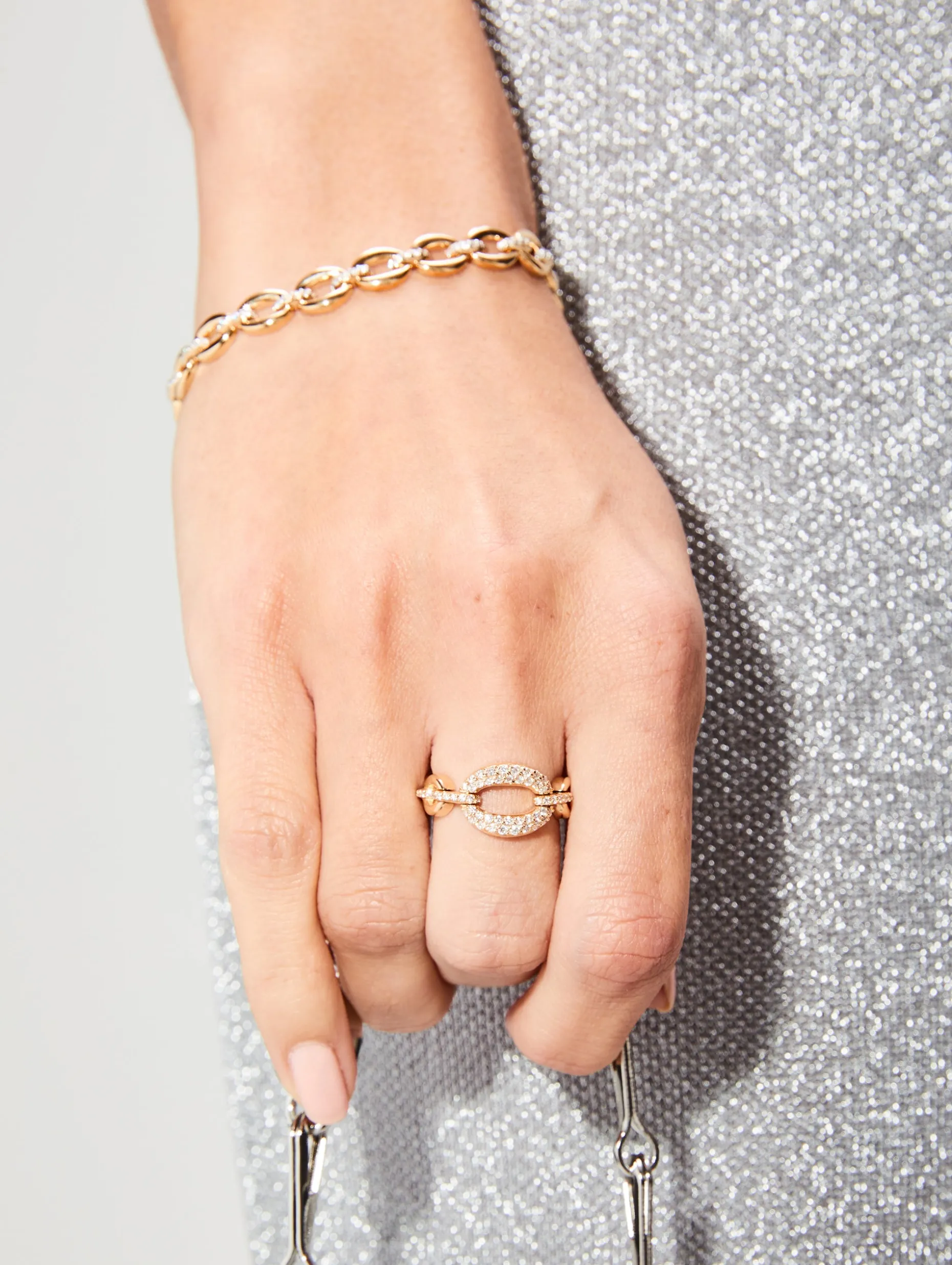 Catena Large Link Diamond Ring