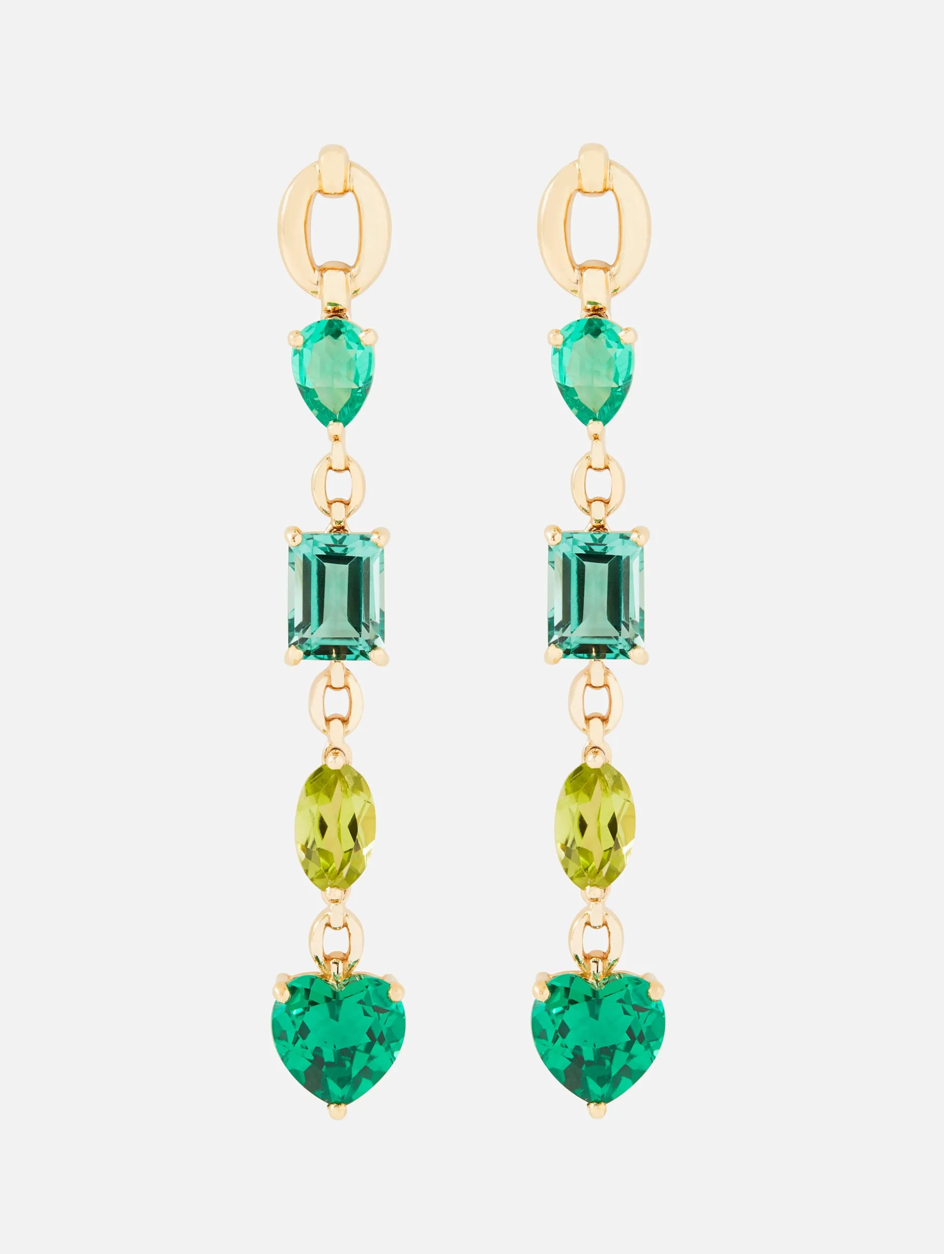 Catena Multi Stone Green Earrings