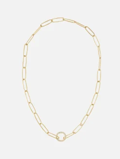 Charm Chain With Diamond Clasp