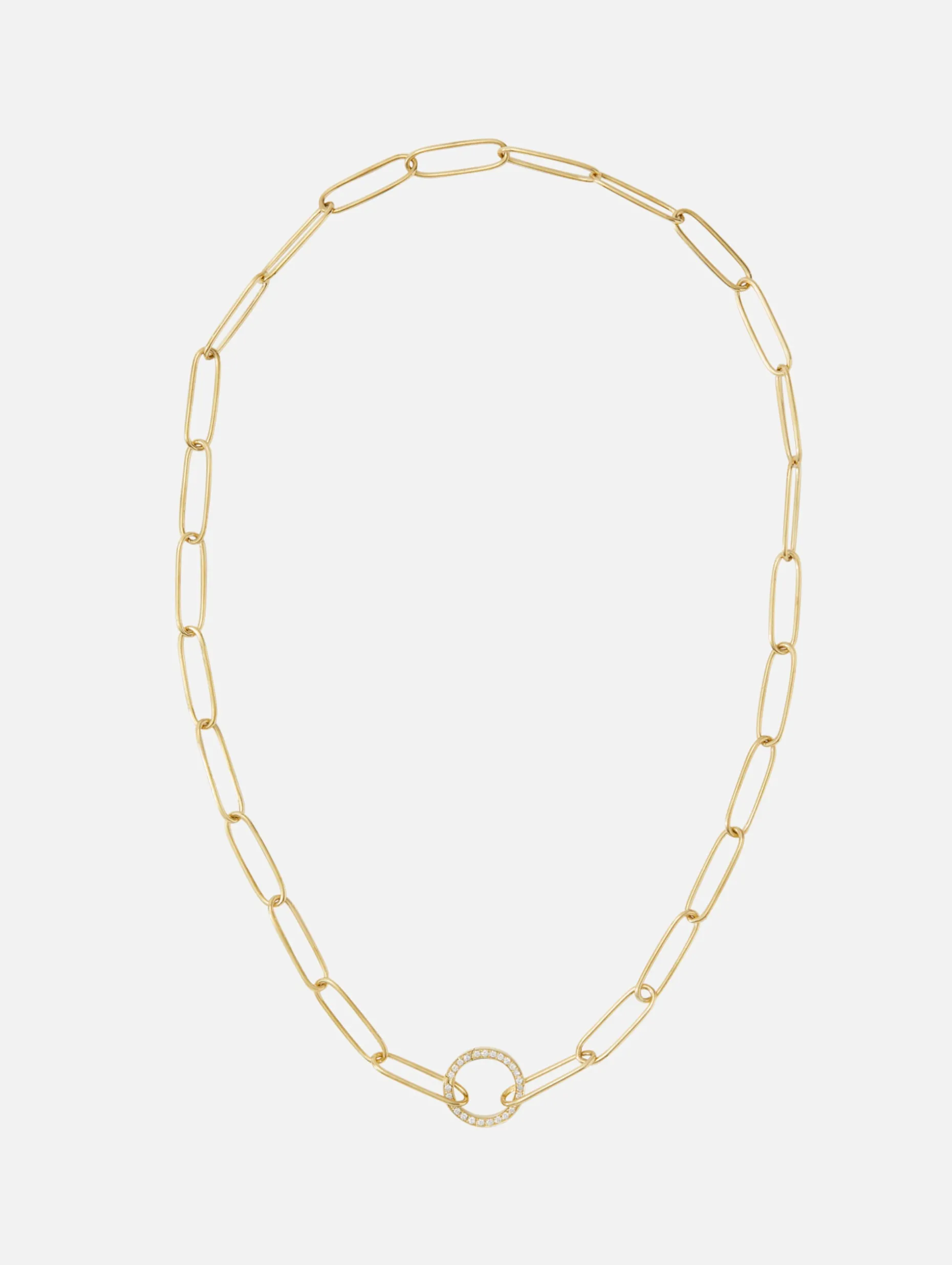 Charm Chain With Diamond Clasp