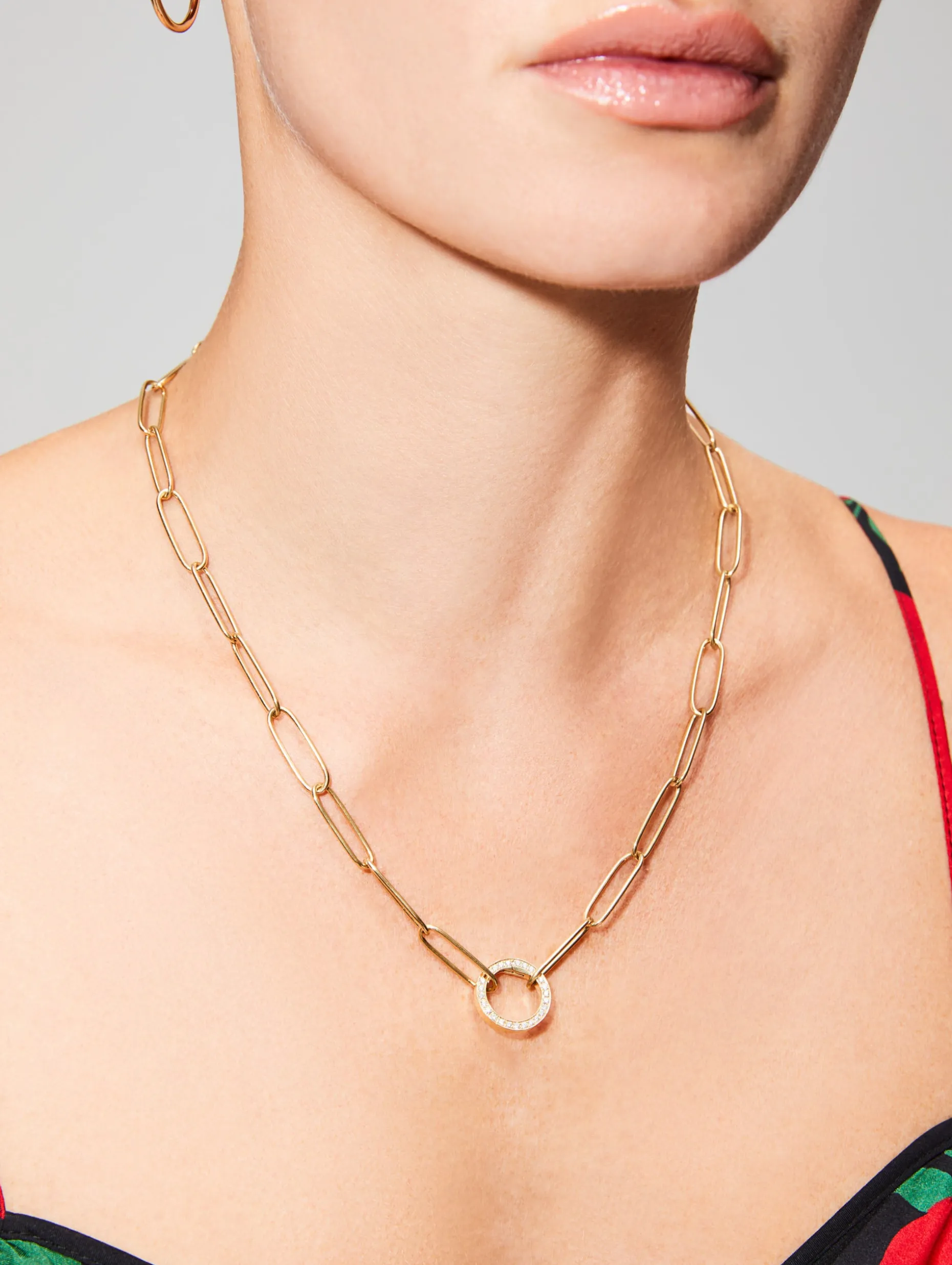 Charm Chain With Diamond Clasp