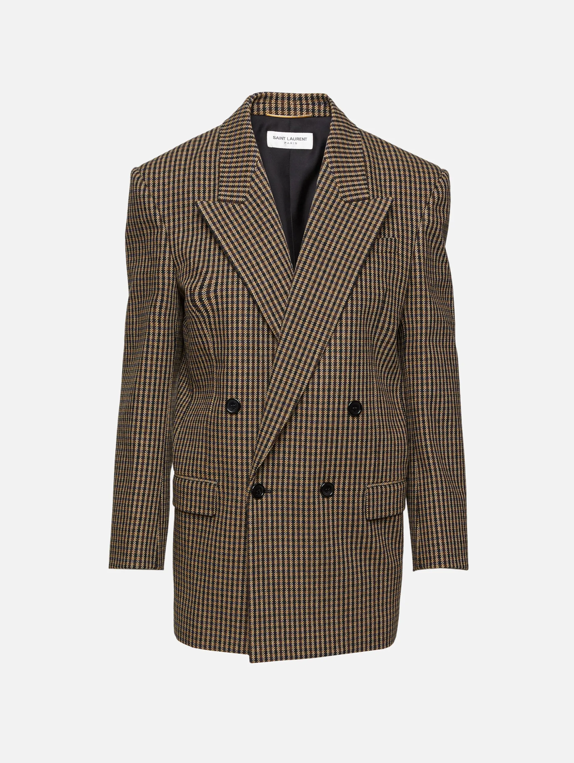 Check Double Breasted Blazer