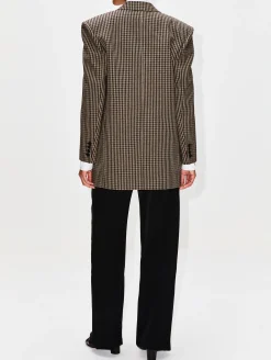 Check Double Breasted Blazer