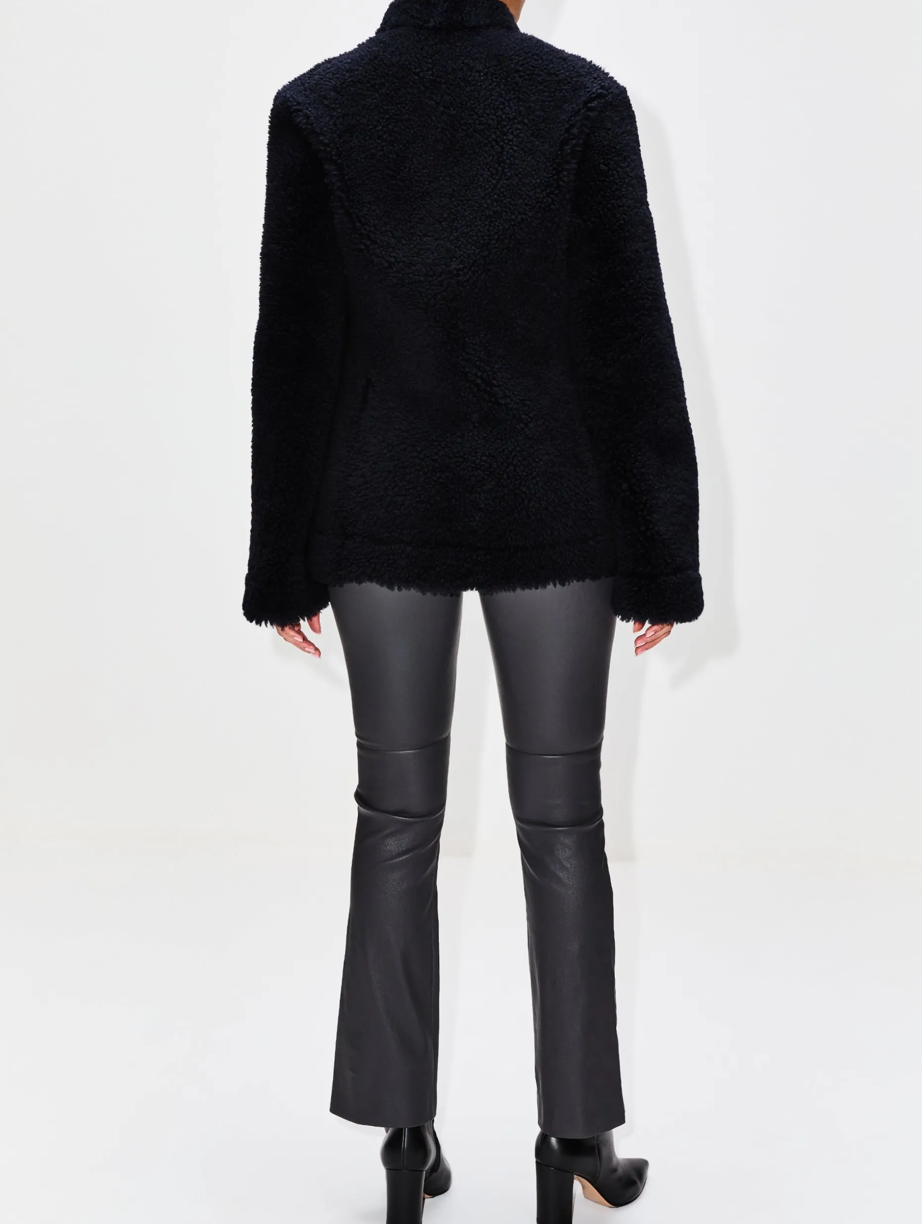 Cinched Shearling Jacket