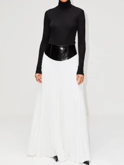 Cotton Pleated Skirt