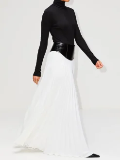 Cotton Pleated Skirt