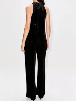 Cowl Neck Velvet Tunic