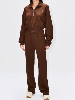 Cropped Half-Zip Sweatshirt