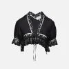 Cropped Lace Blouse