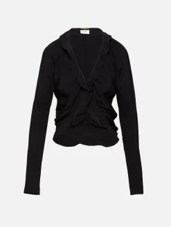 Cropped Long Sleeve Blouse
