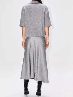 Cropped Oversized Polo Shirt