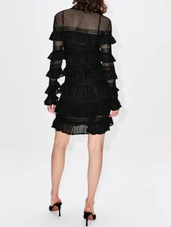 Crush High Neck Frilled Mini Dress