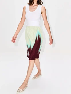 Degrade Petal Print Skirt