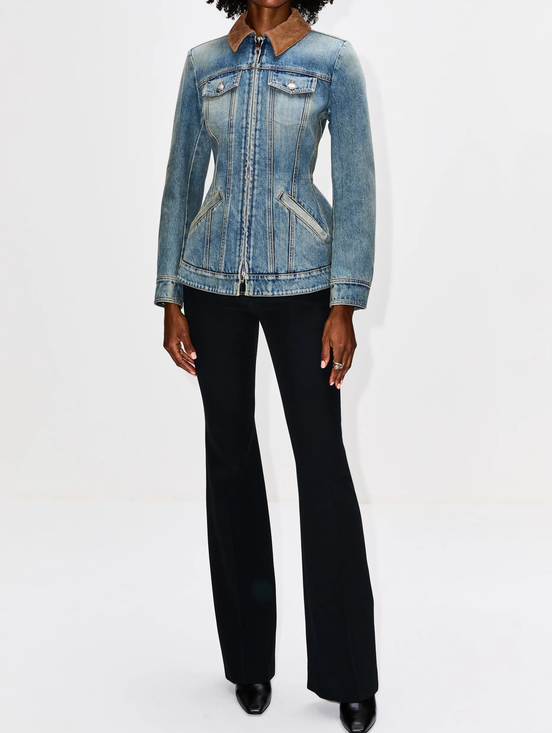 Denim Peplum Jacket
