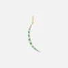 Diamond and Emerald Crescent Charm