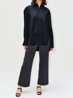 Edie Pleated Oversized Shirt