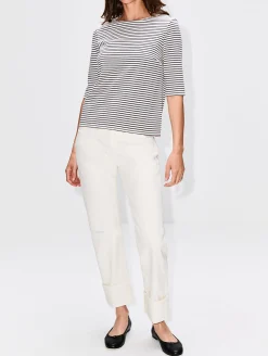 Elbow Sleeve Stripe Tee