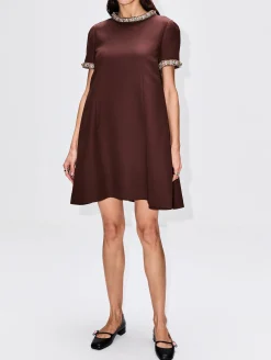 Embroidered Crepe Couture Dress