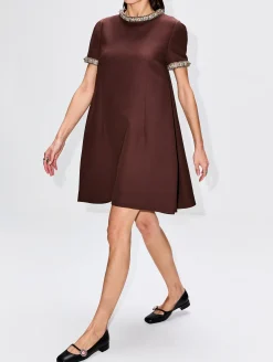 Embroidered Crepe Couture Dress