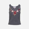 Embroidered Knit Tank