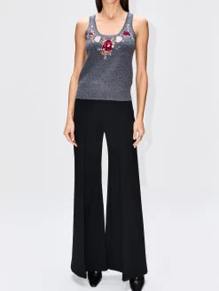 Embroidered Knit Tank