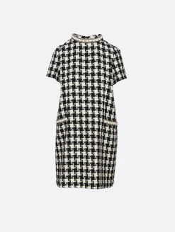 Embroidered Light Tweed Dress