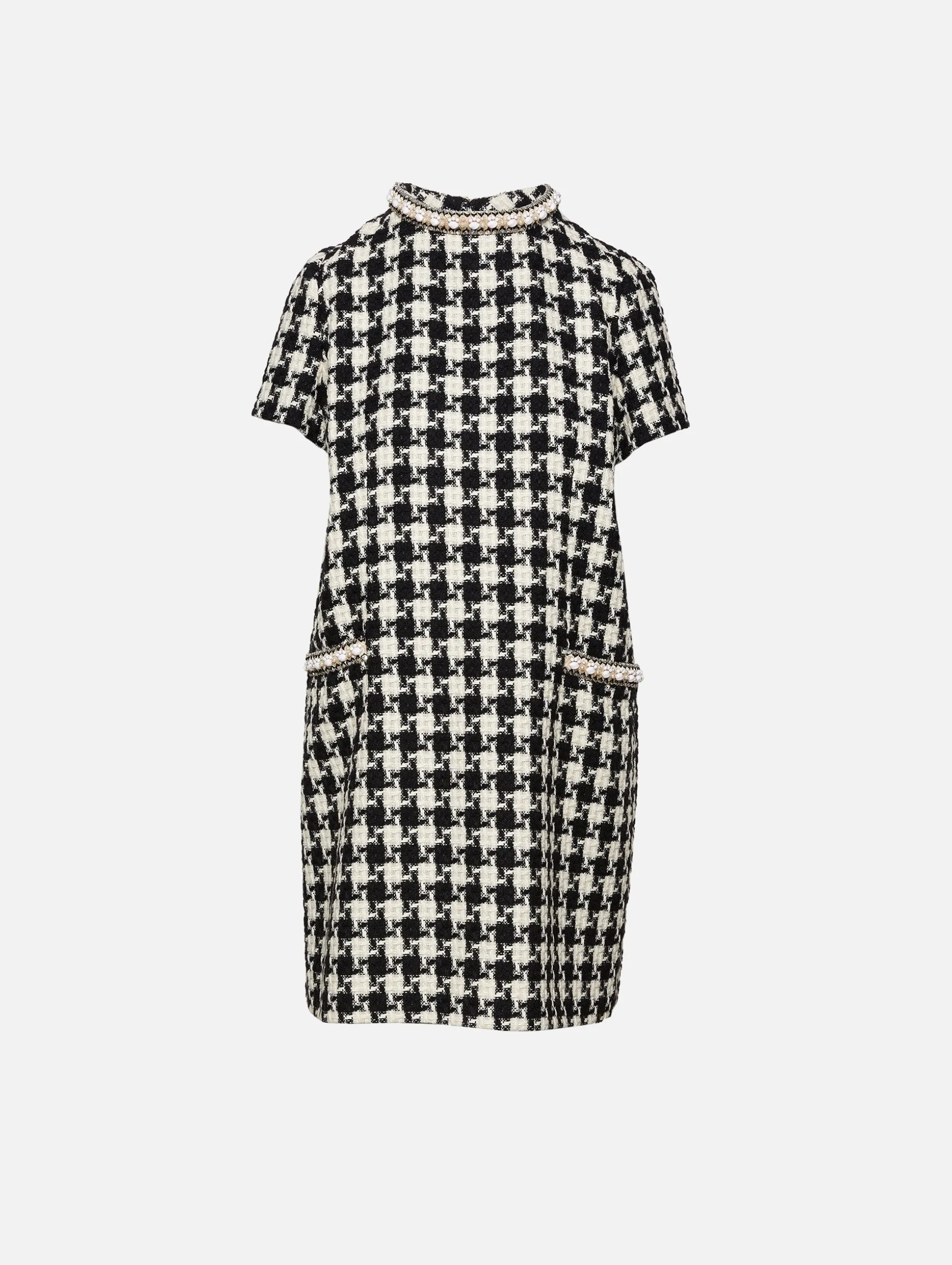 Embroidered Light Tweed Dress
