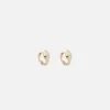 Emerald Eyes Pavé Diamond Snake Mini Hoop