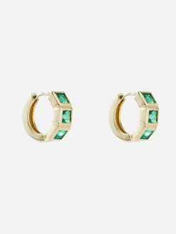 3 Emerald Framed Huggies