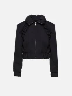 Exclusive Ruched High Neck Jacket