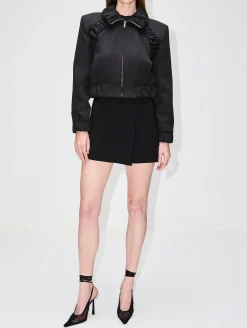 Exclusive Ruched High Neck Jacket