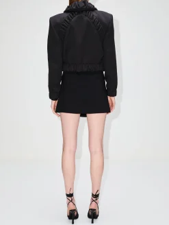 Exclusive Ruched High Neck Jacket