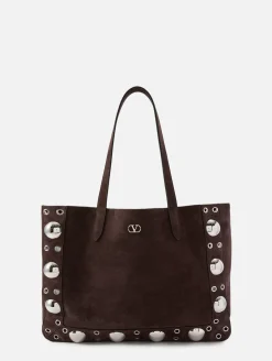 Frame Suede Multi Stud Tote