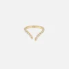 French Pave Diamond Tusk Ring