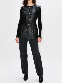 Gia Leather Top