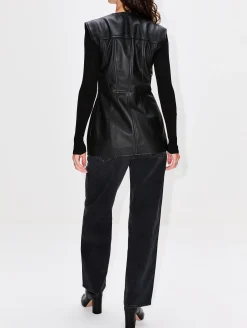 Gia Leather Top