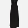Helix Crystal Ribbed Strapless Dress