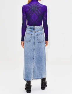 High Neck Check Sweater
