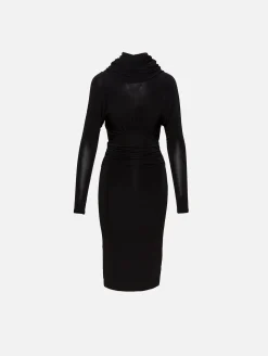 High Neck Long Sleeve Dress