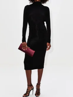 High Neck Long Sleeve Dress