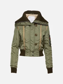 High Neck Shrunken Jacket