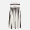 Illuminate Stripe Midi Skirt