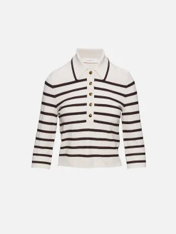 Illuminate Stripe Polo Top