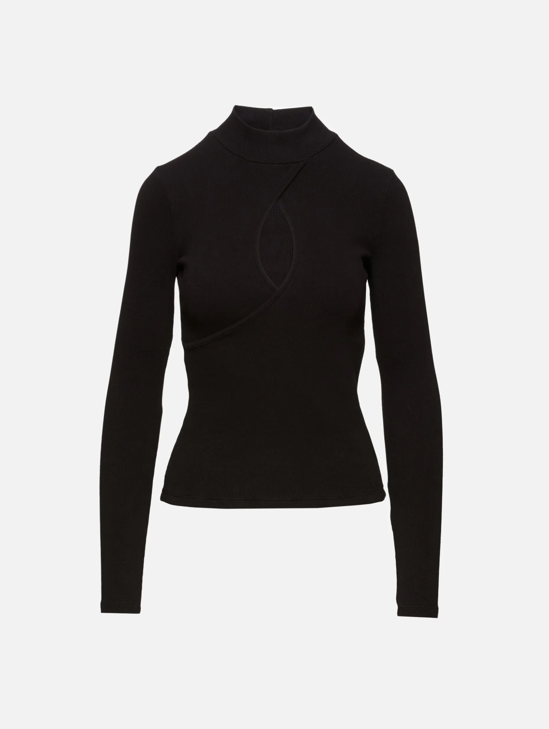 Keyhole Mock Neck Top